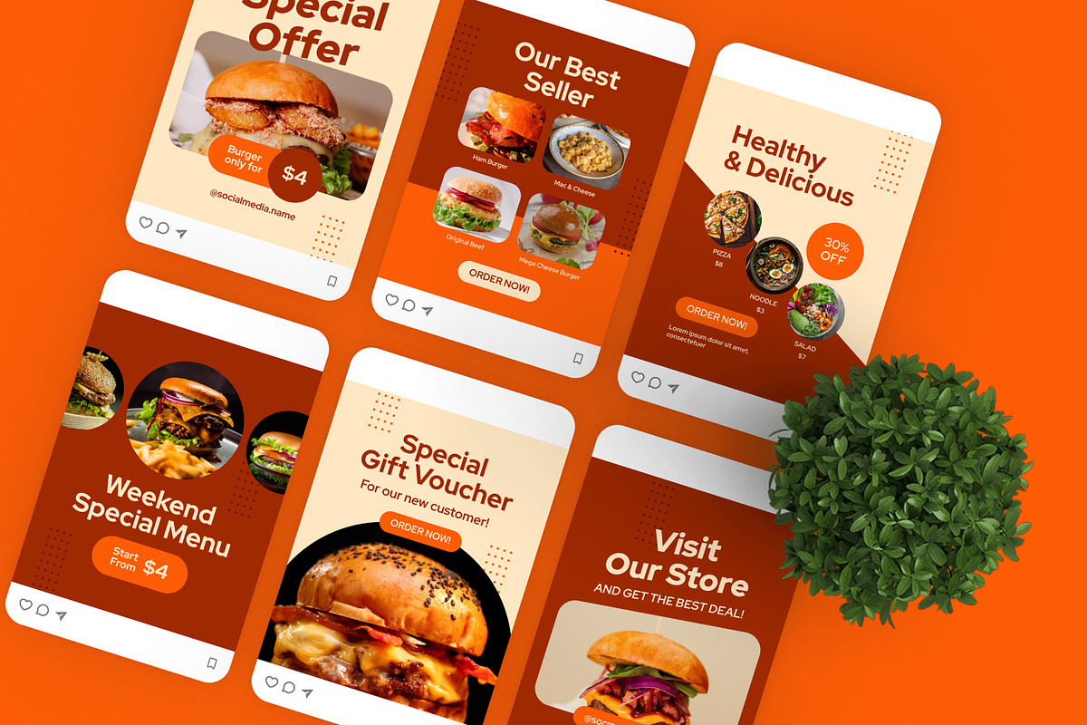 Fast Food - Instagram Post, a Resume Template by Izdihaar_Studio (Photo 2 of 3)