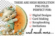 Whimsical Summer Cats Clipart, an Illustration by Daily.Designs (Thumbnail 2 of 8)
