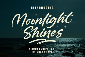 Moonlight Shines - Bold Script