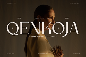 Qenkoja - Elegant Minimal Font, a Serif Font by QR Design Studio
