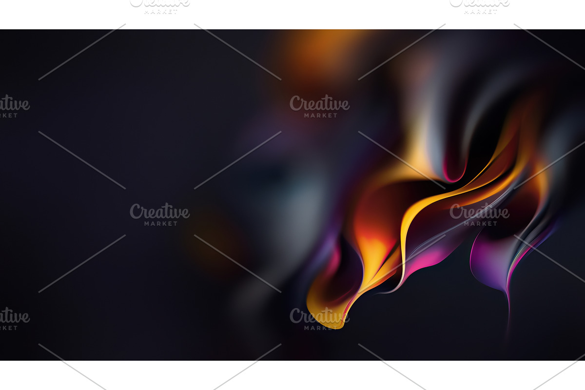 Abstract Fluid Shapes in Vibrant, an Illustration by BazziBa♥