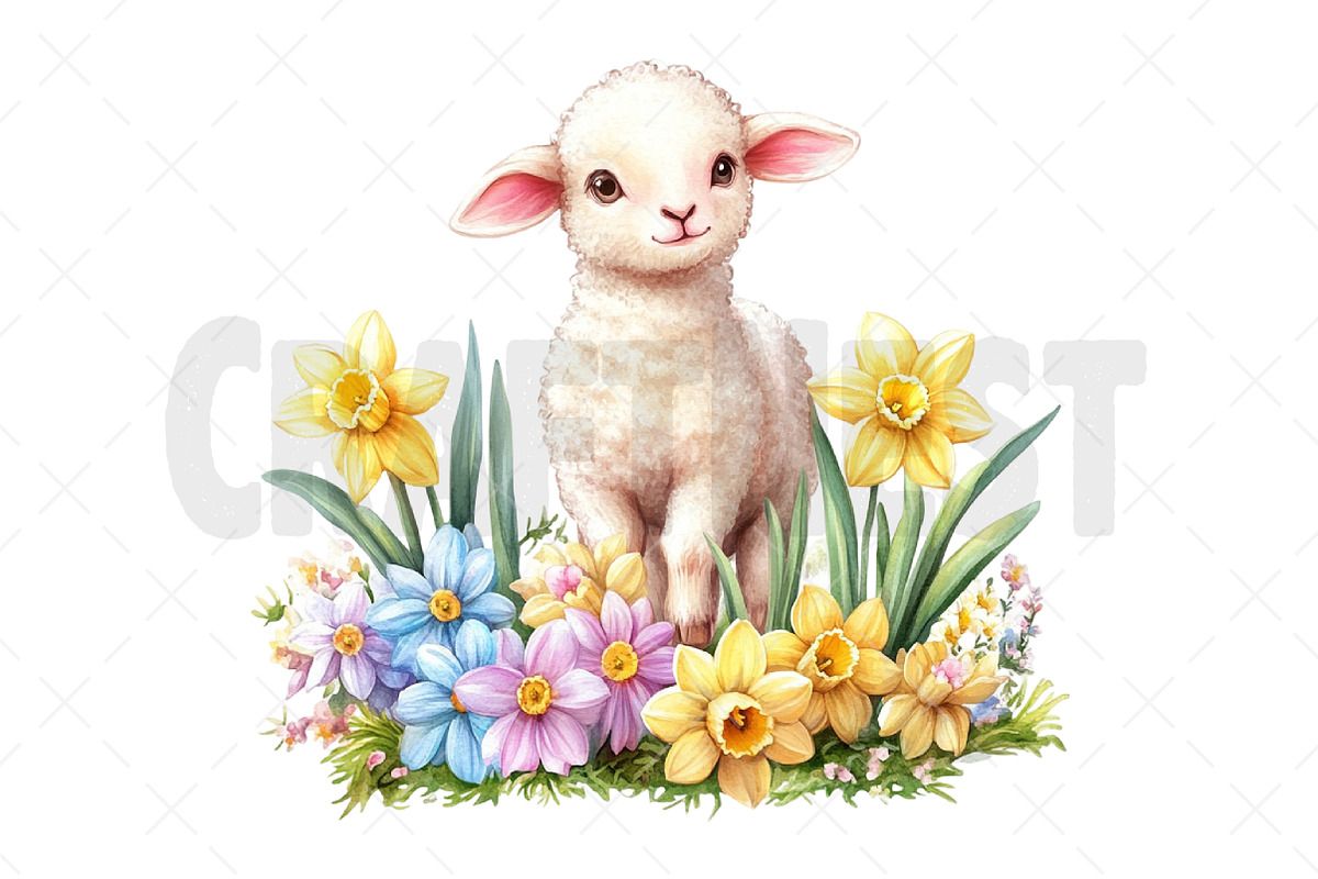 Watercolor Easter Spring Clipart, an Illustration by Craft Nest (Photo 10 of 12)
