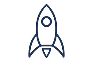 rocket logo, a Branding & Logo Template by Rhealea_Design
