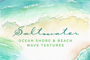 Watercolor Ocean Wave Beach Textures