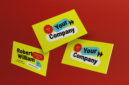 Yellow Geometric Business Card, a Business Card Template by graphicook