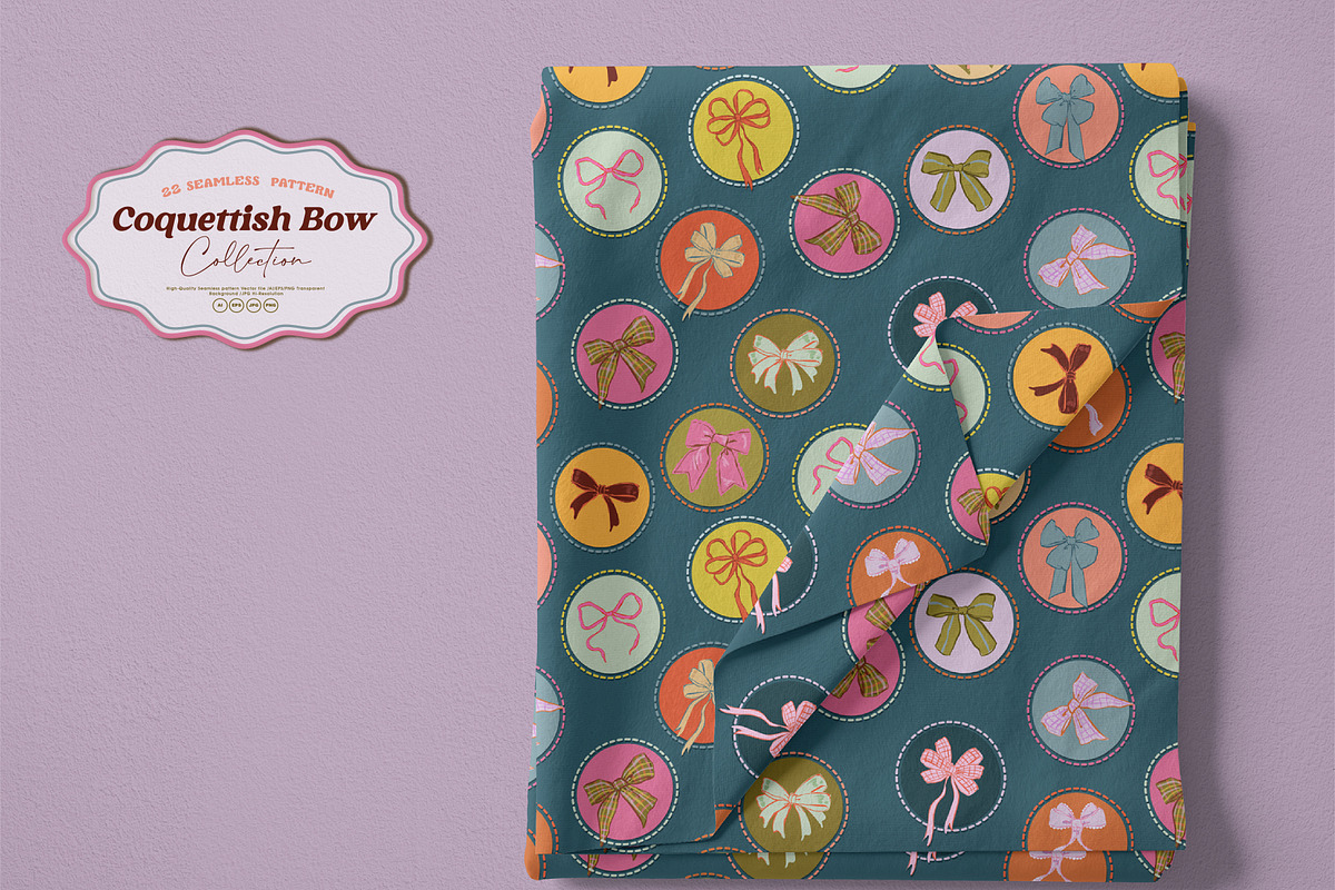 COQUETTISH BOWS, a Pattern Graphic by MSNTY STUDIOX (Photo 12 of 30)