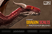Dragon Scales Photoshop Brushes, a Brush Add-On by Mohamed Saber (Thumbnail 1 of 6)