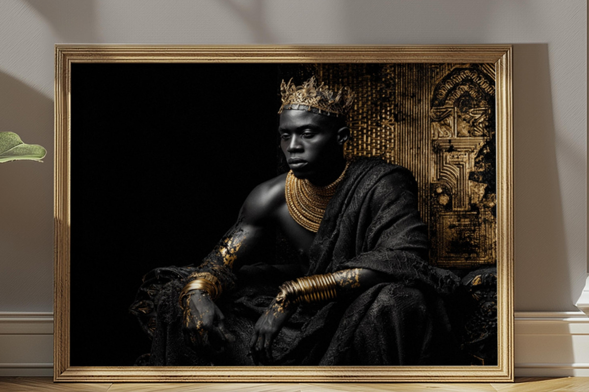 Golden Midas Africa Wall Art Set, a Decorative Illustration by PrintablesByFranklyn (Photo 3 of 10)