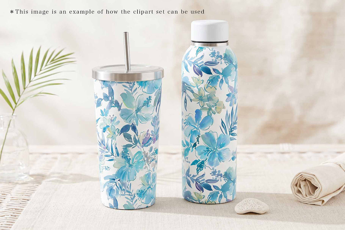 Watercolor Tropical floral set, an Object Graphic by Sawango Designs (Photo 9 of 10)