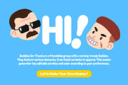 5 Buddies On Trend Avatar Generator, a Person Illustration by graphicook (Thumbnail 2 of 9)