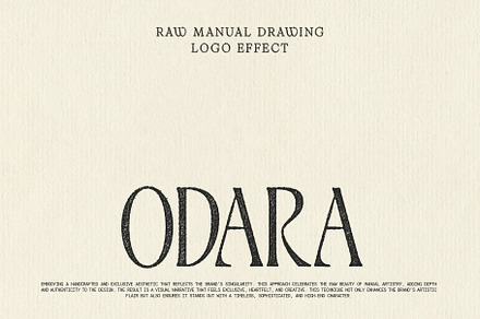 ODARA | Raw Logo & Text Effect, a Texture Graphic by Universo Gaia @doyougaia