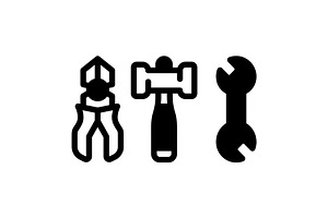 Tools equipment solid icon, a Solid Icon by Creative priyanka