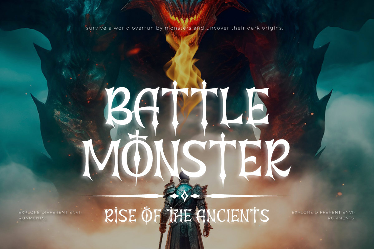Age Of Taclmat - Fantasy Game Font, a Serif Font by twinstd (Photo 8 of 9)