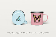 Butterflies vector collection, a Decorative Illustration by Glass Cat Design (Thumbnail 3 of 10)