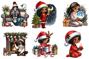 Black Girl Christmas Eve Clipart, an Illustration by Designking (Thumbnail 2 of 5)