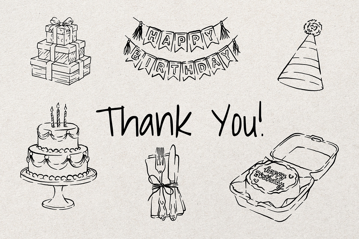 Birthday | Whimsical Sketch Bundle, a Decorative Illustration by Artalia (Photo 5 of 5)