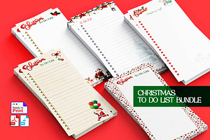 Christmas To Do List Bundle, a Stationery Template by Graphic Template