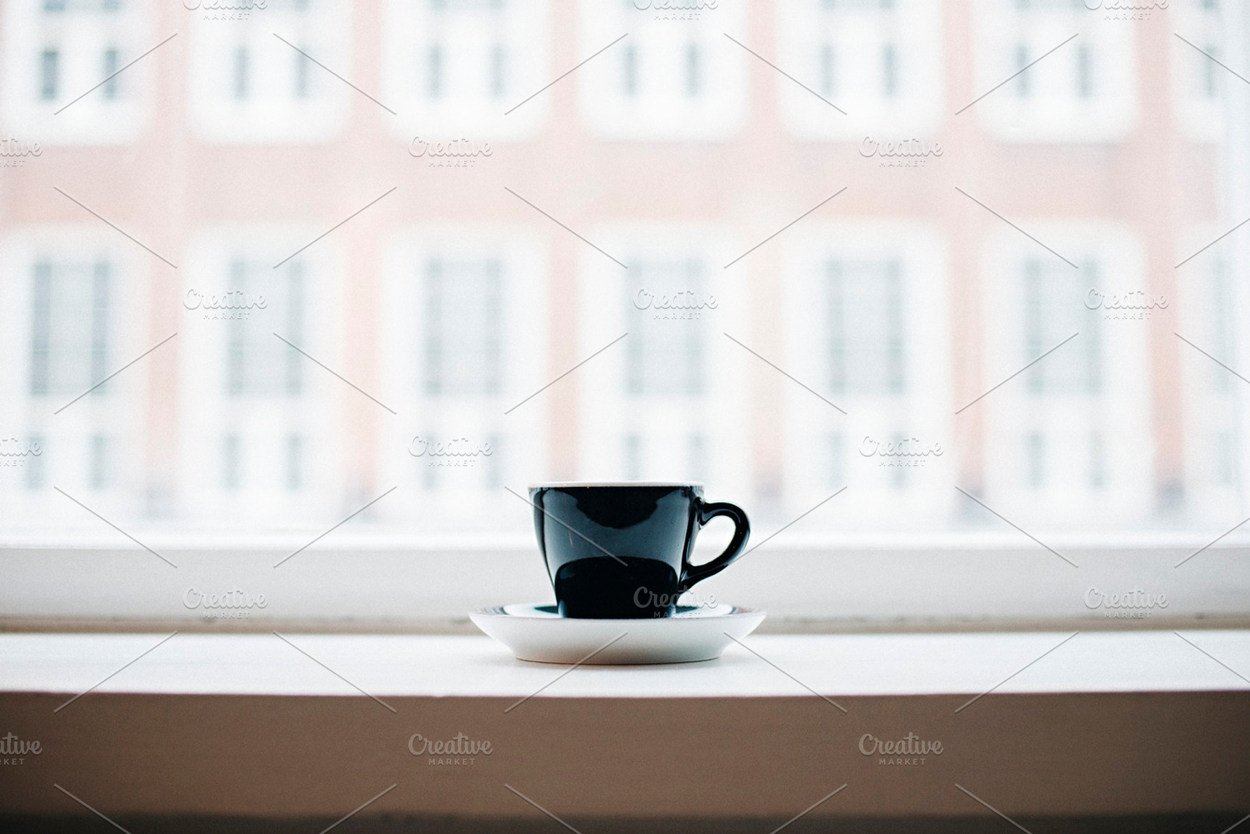 Single Coffee in Window Sill, a Food & Drink Photo by Suzy-Lou