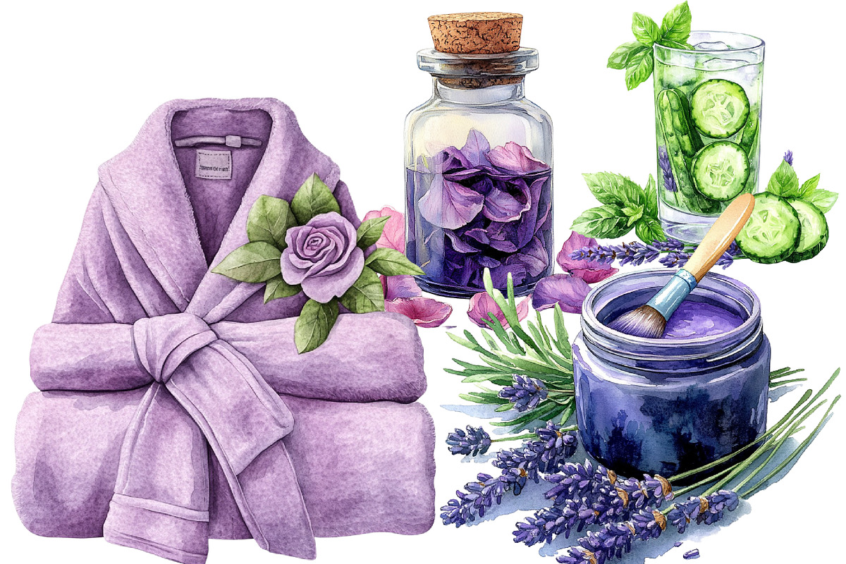 Lavender Pamper Time Clipart, an Illustration by Designworld (Photo 4 of 5)
