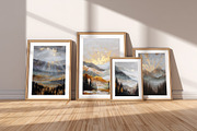 Golden Sunrise Landscape Art, a Decorative Illustration by Housui Patterns (Thumbnail 6 of 12)