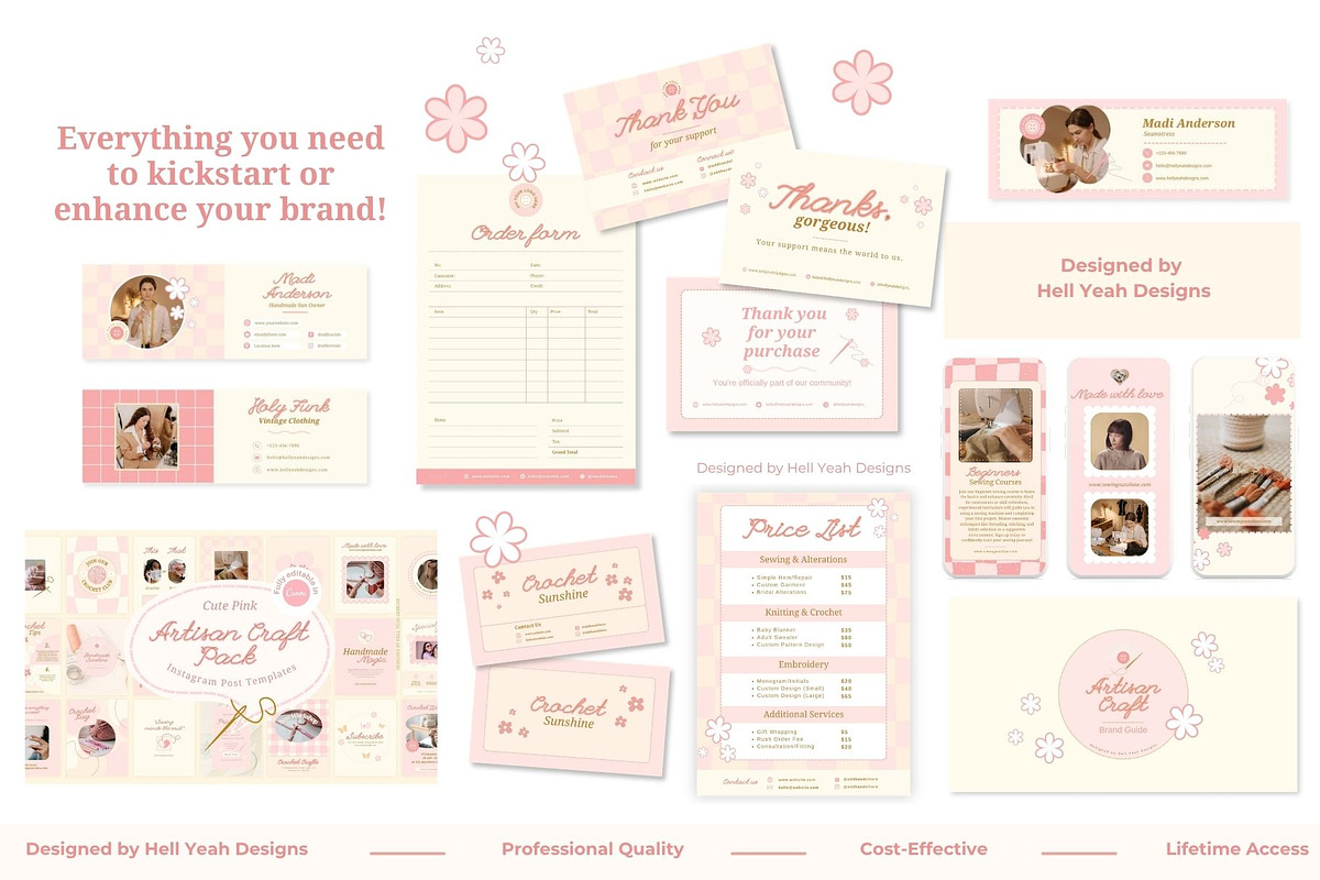 Artisan Craft Branding Starter Kits, a Branding & Logo Template by Hell Yeah Designs (Photo 8 of 19)