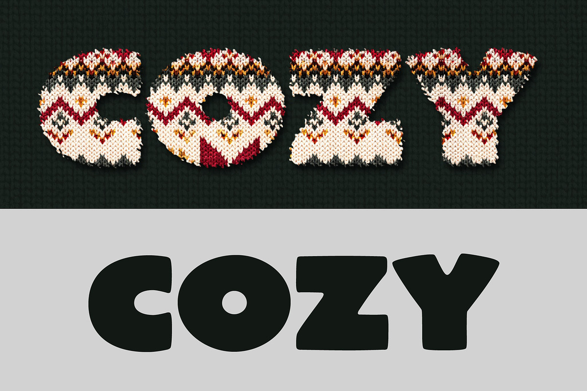 Sweater Knitted Text Effect, a Layer Style Add-On by studiogstock (Photo 2 of 2)