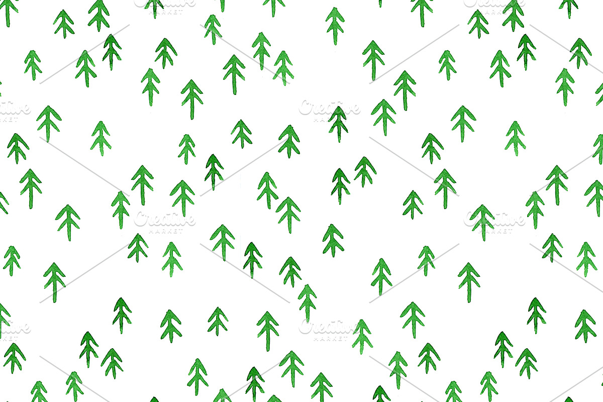 Christmas watercolor patterns, a Pattern Graphic by Magnia (Photo 3 of 5)
