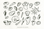 INKED SEALIFE hand drawn vector set, an Animal Illustration by Lena Nikolaeva (Thumbnail 4 of 11)