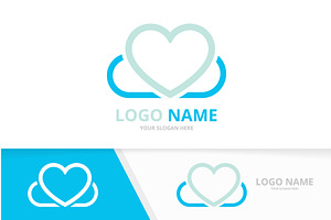 Vector Heart Logo Combination. Love