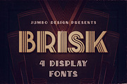 Brisk - ArtDeco Display Font, a Font by JumboDesign (Thumbnail 1 of 5)
