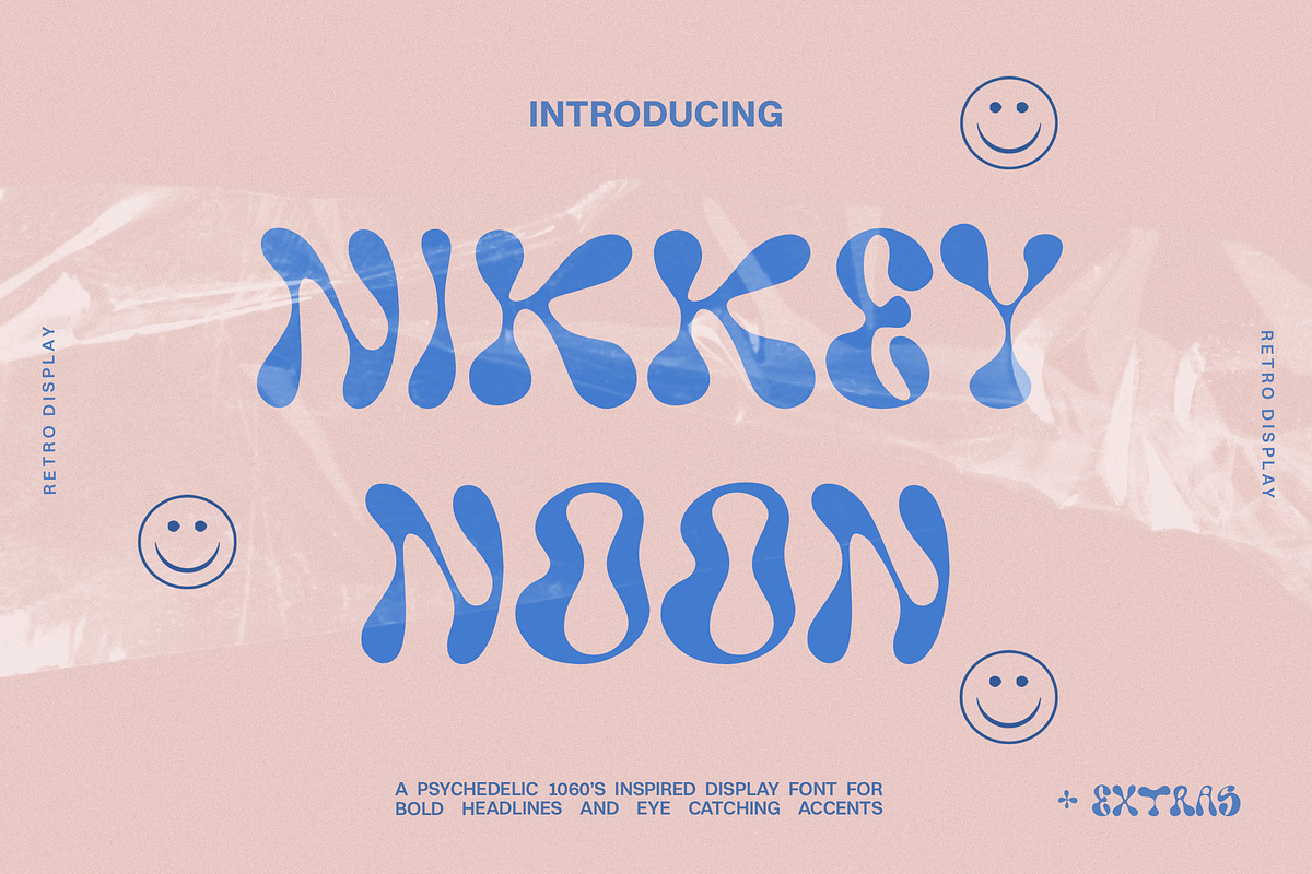 Retro Display Font + Retro Graphics, a Font by Laras Wonderland (Photo 1 of 14)