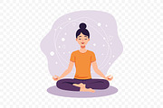 Mindfulness Meditation Mental Health, a Person Illustration by Partikusi Design (Thumbnail 3 of 3)