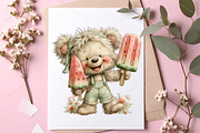 Summer Animals Watermelon Clipart, a Seasonal Illustration by Canvas Craft (Thumbnail 7 of 7)