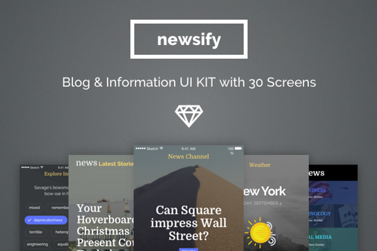 News App UI Kit, an UI Kit Template by Designerbundle (Photo 1 of 4)
