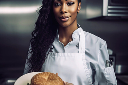 Black woman chef, a Person Photo by huertas19