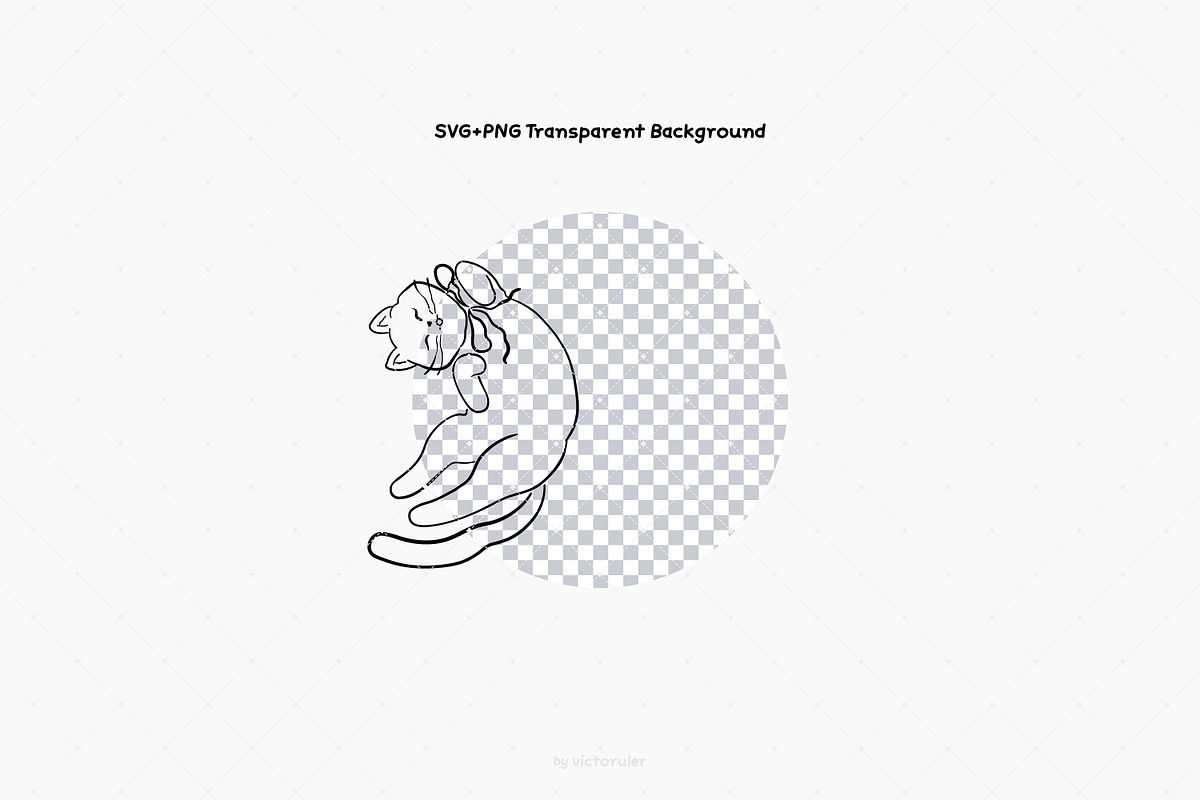 Hand-Drawn Cat Clipart Bundle, an Animal Illustration by Victoruler (Photo 4 of 9)