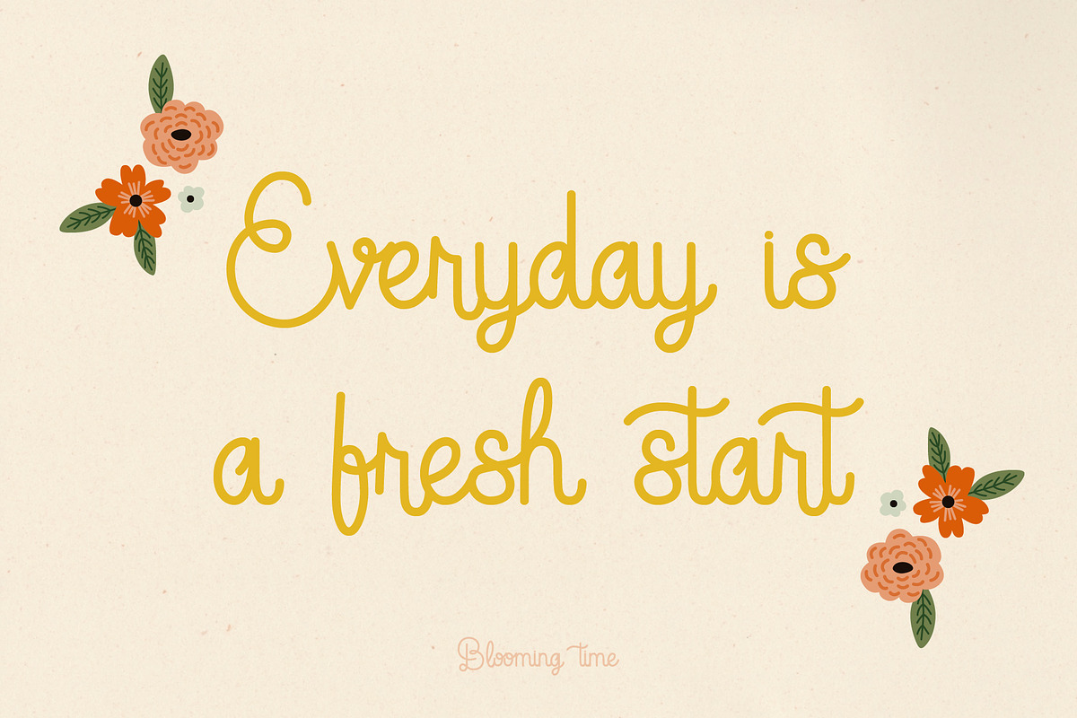 Blooming Time Font, a Script Font by Oui Studio (Photo 9 of 12)