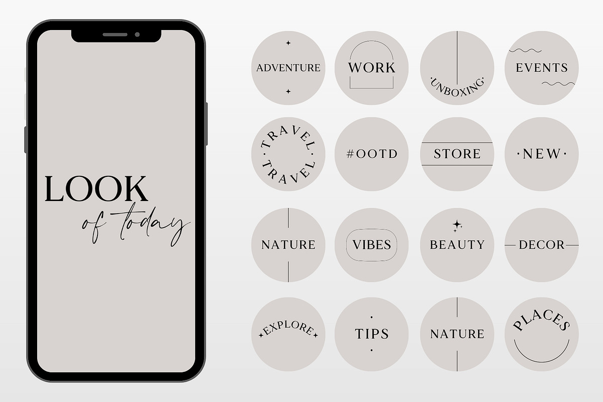 Beige Instagram Highlight Covers, a Social Media Template by Boltik Studio (Photo 6 of 8)