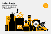 Italian Pasta - Modern Graphics, a Food Illustration by illugrama (Thumbnail 1 of 13)