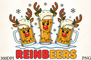 Reinbeer Christmas Tshirt, Christmas, an Illustration by CrexoraLab