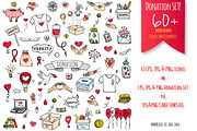 63 Donation hand drawn color icons!, an Outline Icon by Natasha-Pankina.com (Thumbnail 1 of 4)