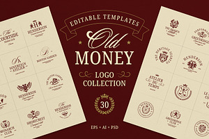 Old Money Vintage Logo Collection, a Branding & Logo Template by Vasya Kobelev