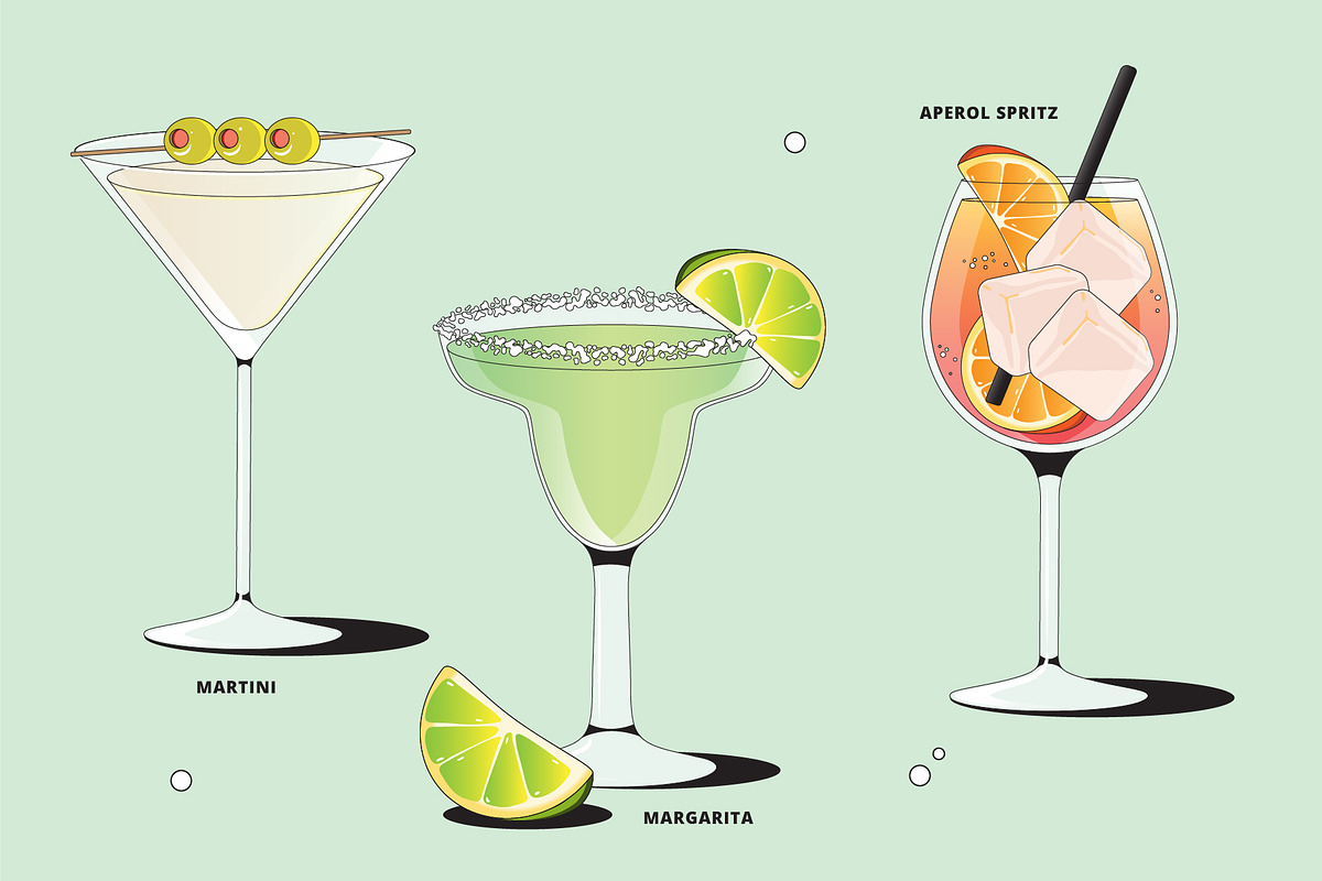 Cocktail Vector Illustrations, a Food Illustration by TheFoodAtlas (Photo 2 of 10)