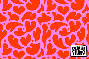 Psychedelic Melting Heart Pattern