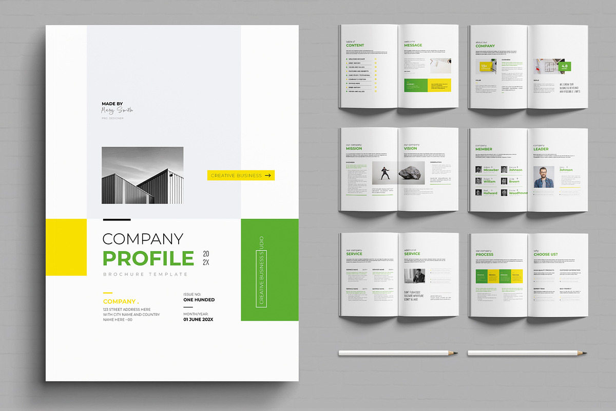 Company Profile Brochure Layout, a Brochure Template by MightyDesign (Photo 1 of 6)