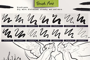 Brush Pack - Ink and Watercolor - PS, a Brush Add-On by ZiziMarket (Thumbnail 3 of 8)