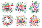 Fruit Watercolor Clipart Set, a Seasonal Illustration by Daily.Designs (Thumbnail 2 of 4)