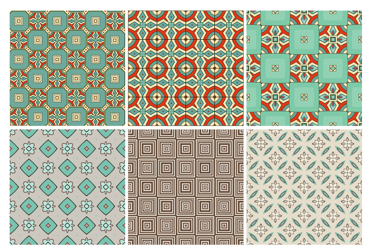 6 design retro patterns, a Pattern Graphic by LucyYa