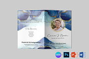 Blue Gold Funeral Program Template, a Brochure Template by Designscozy (Thumbnail 5 of 8)