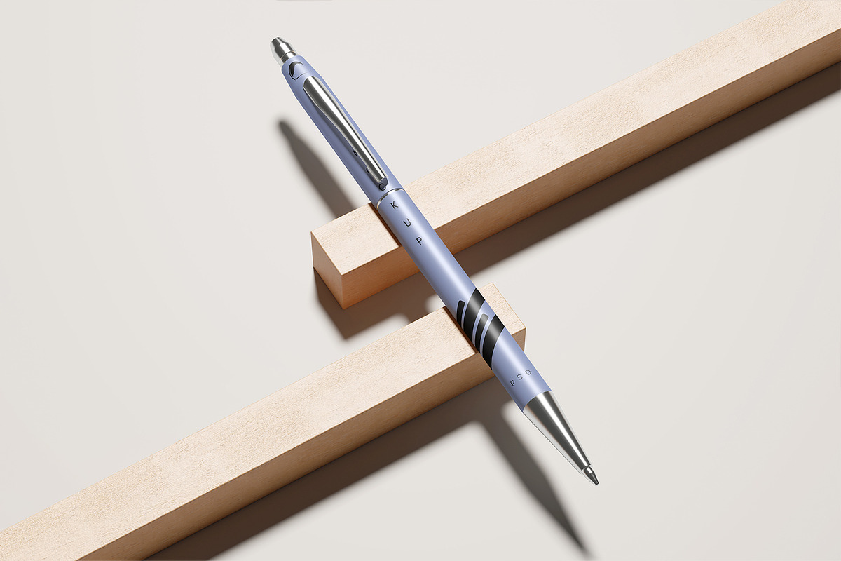 Metallic Pen Mockup, a Pens & Pencil Mockup by graphictime (Photo 5 of 6)
